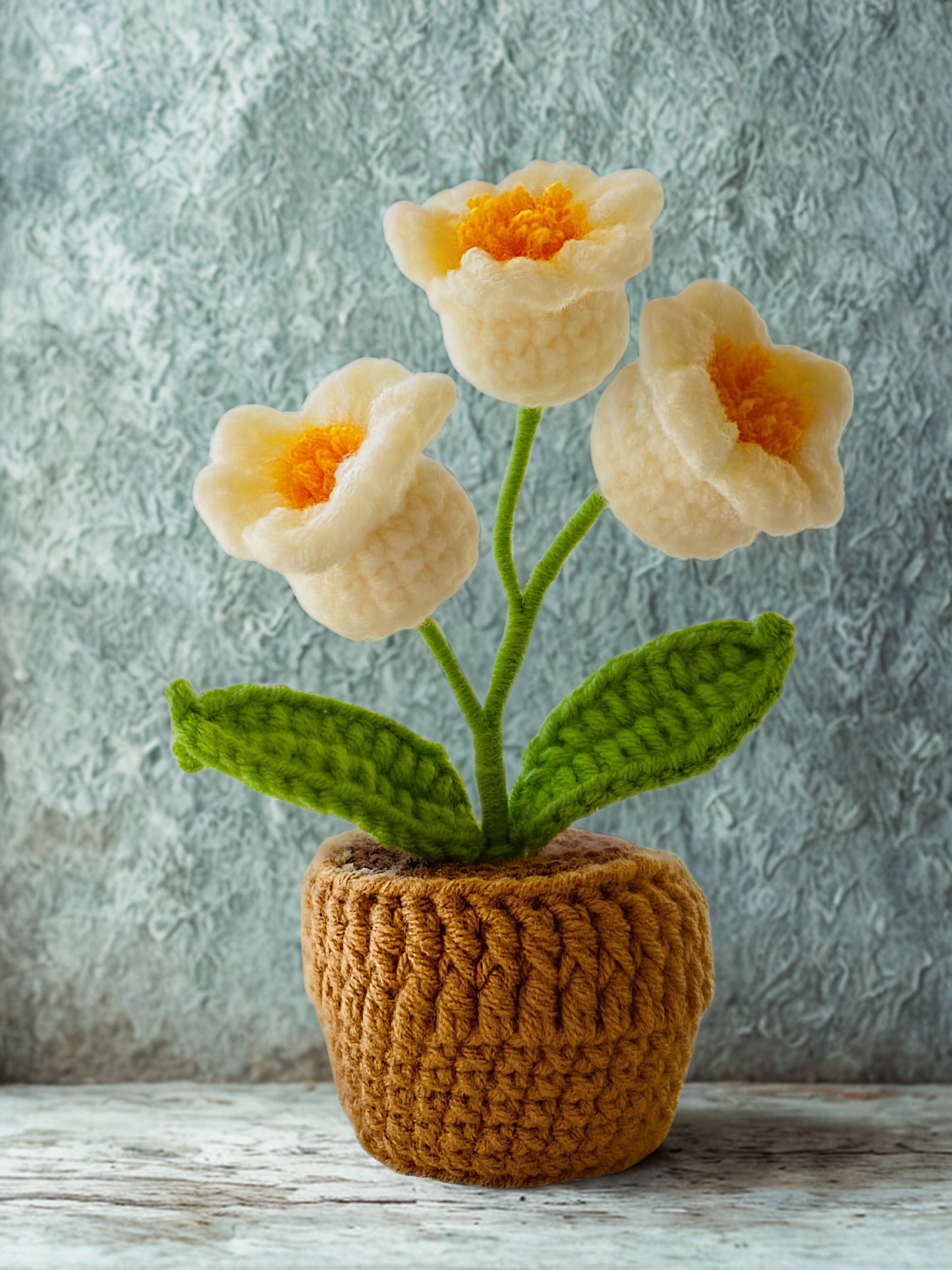 Crochet Pot Plant | Lily of the valley