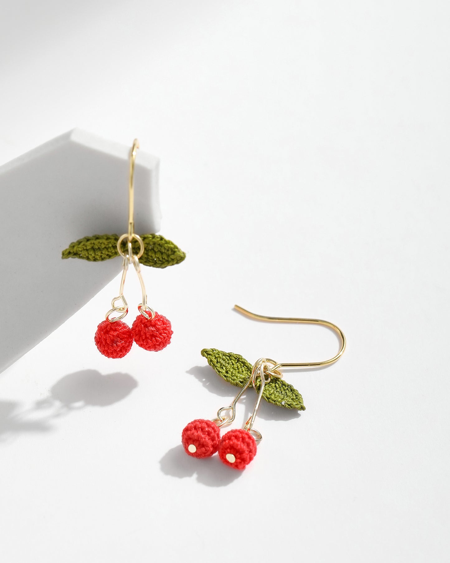 Micro Crochet Earring | Cherry