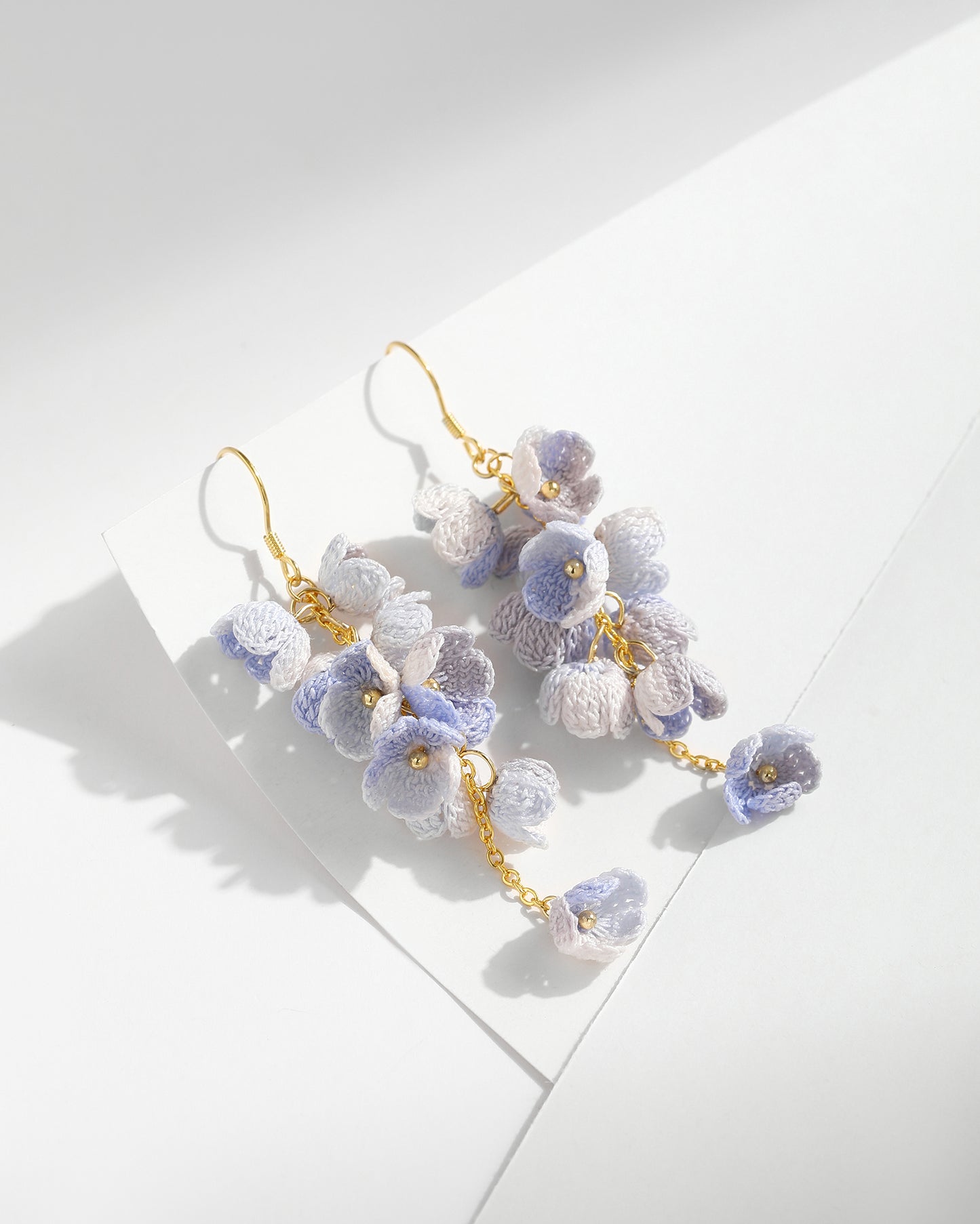 Micro Crochet Earring | Cascading Flowers