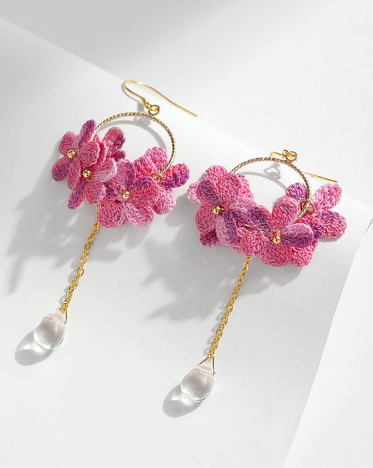 Micro Crochet Earring | Circle Flowers Blossom