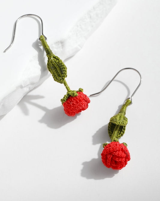 Micro Crochet Earring | Rose