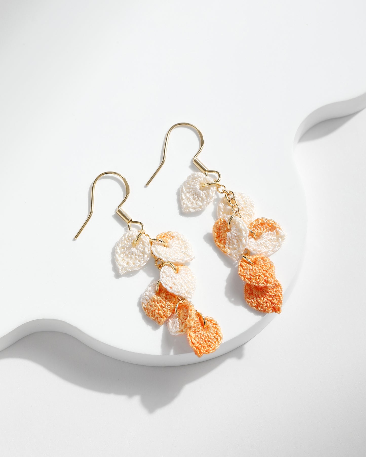 Micro Crochet Earring | Tassel leaves