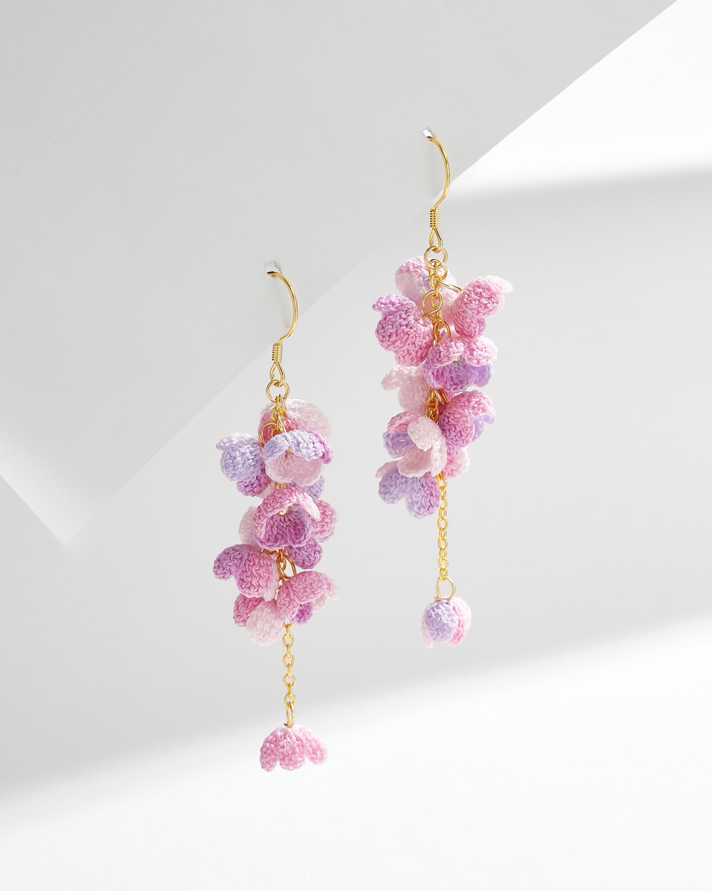 Micro Crochet Earring | Cascading Flowers