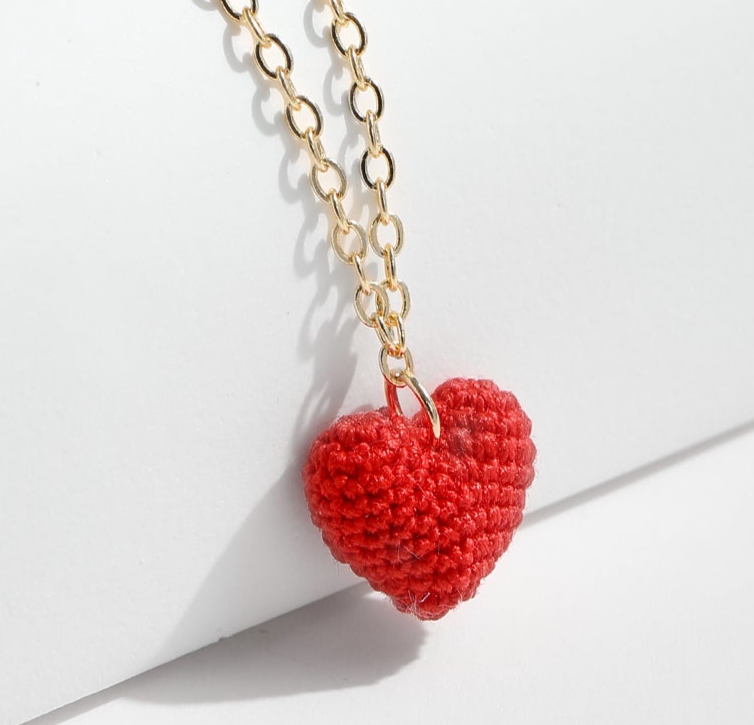 Micro Crochet Necklace | Love Heart