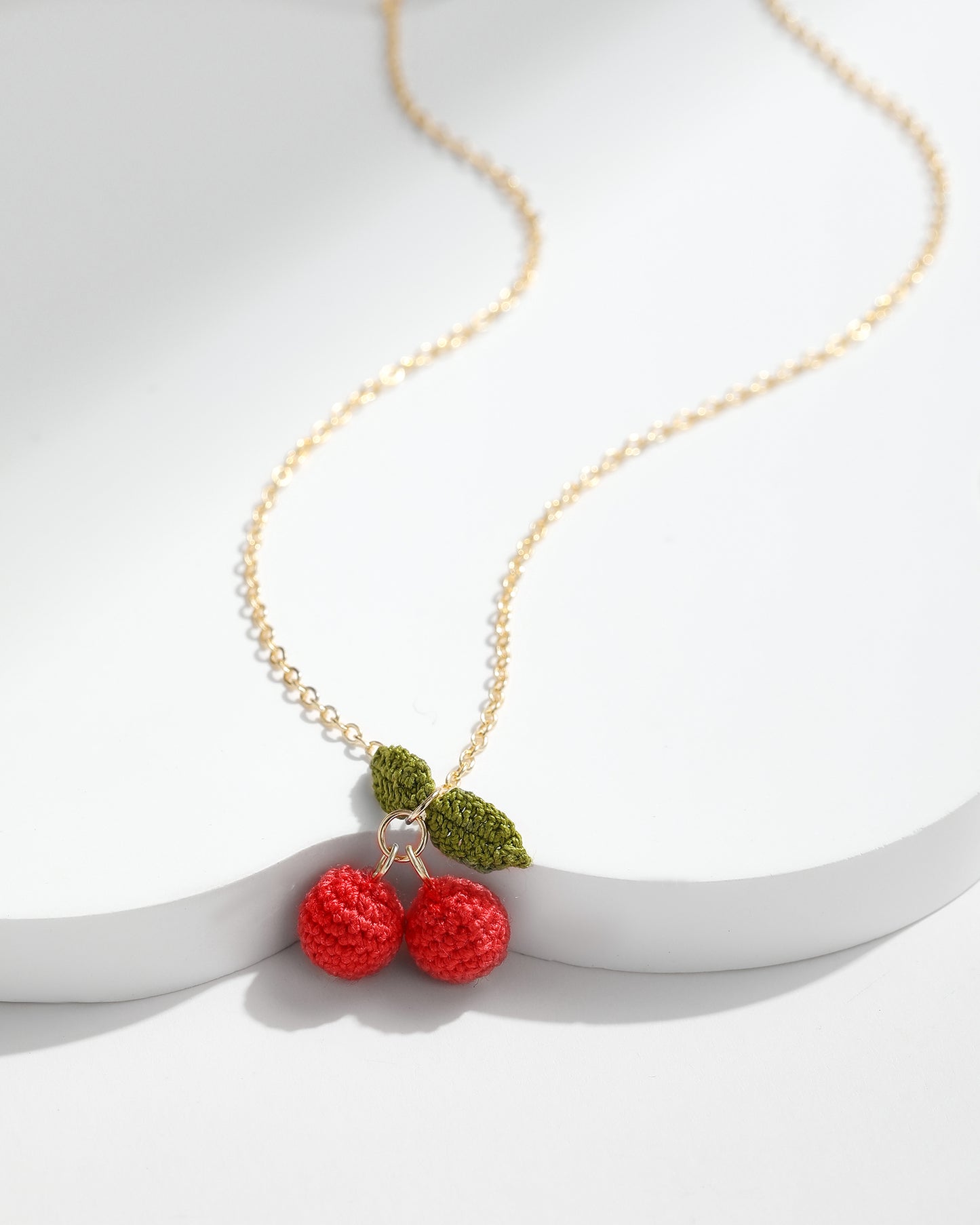 Micro Crochet Necklace | Cherry