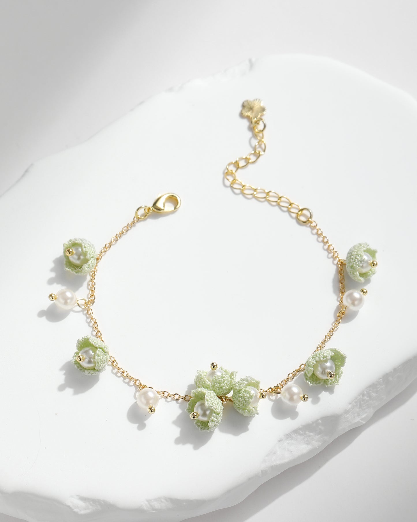 Micro Crochet Bracelet | Lily of the Valley Flowers