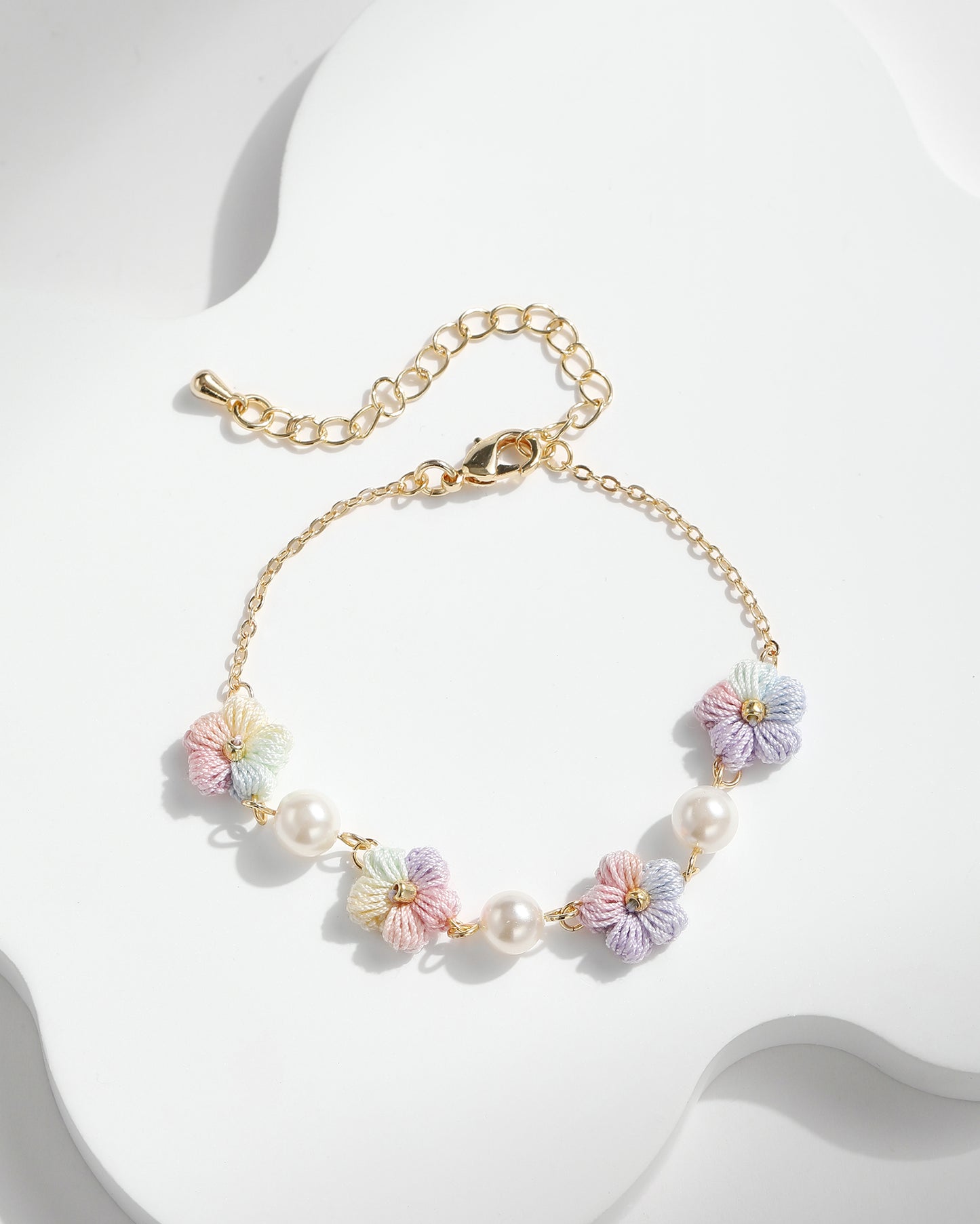 Micro Crochet Bracelet | Puff Flowers
