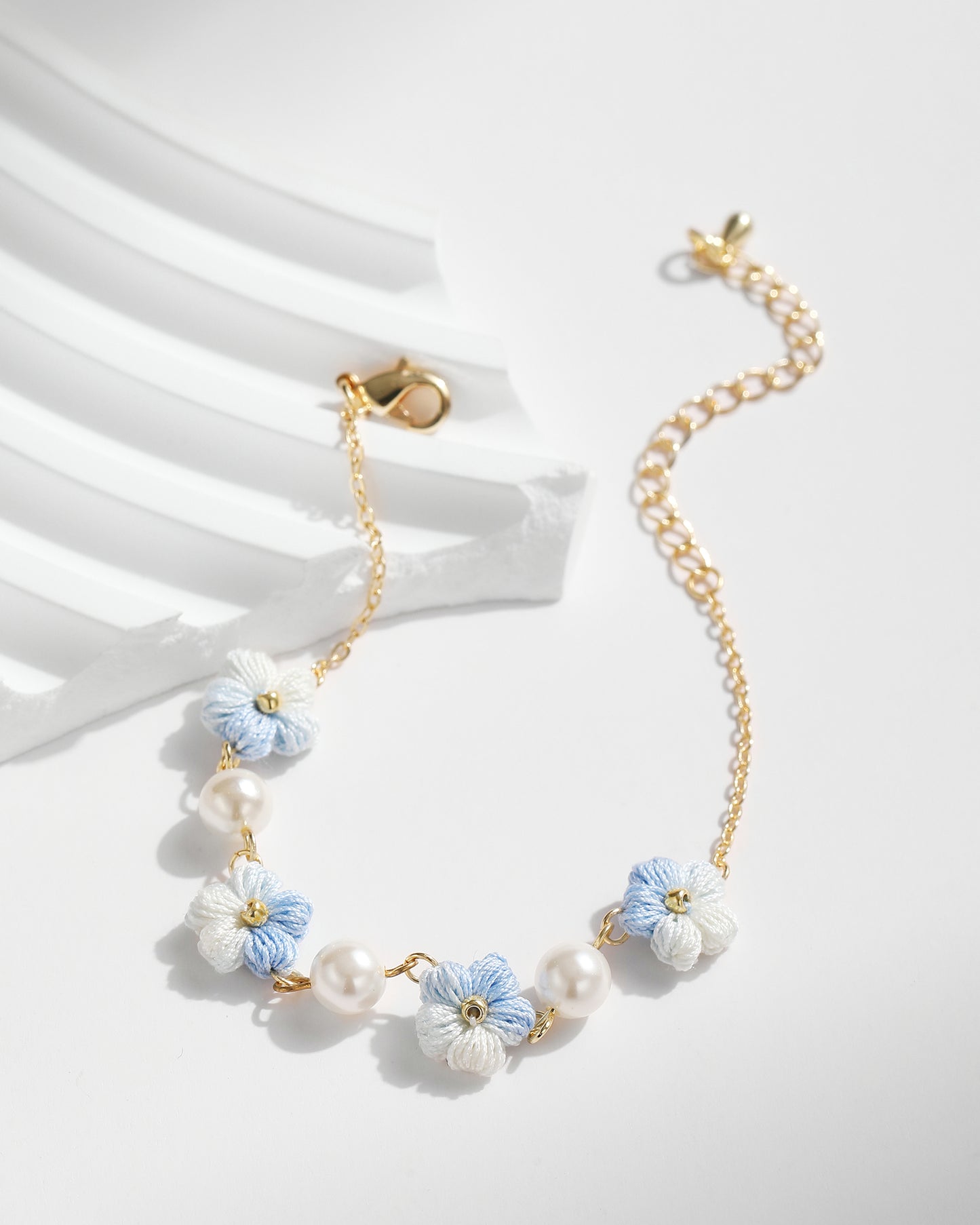 Micro Crochet Bracelet | Puff Flowers