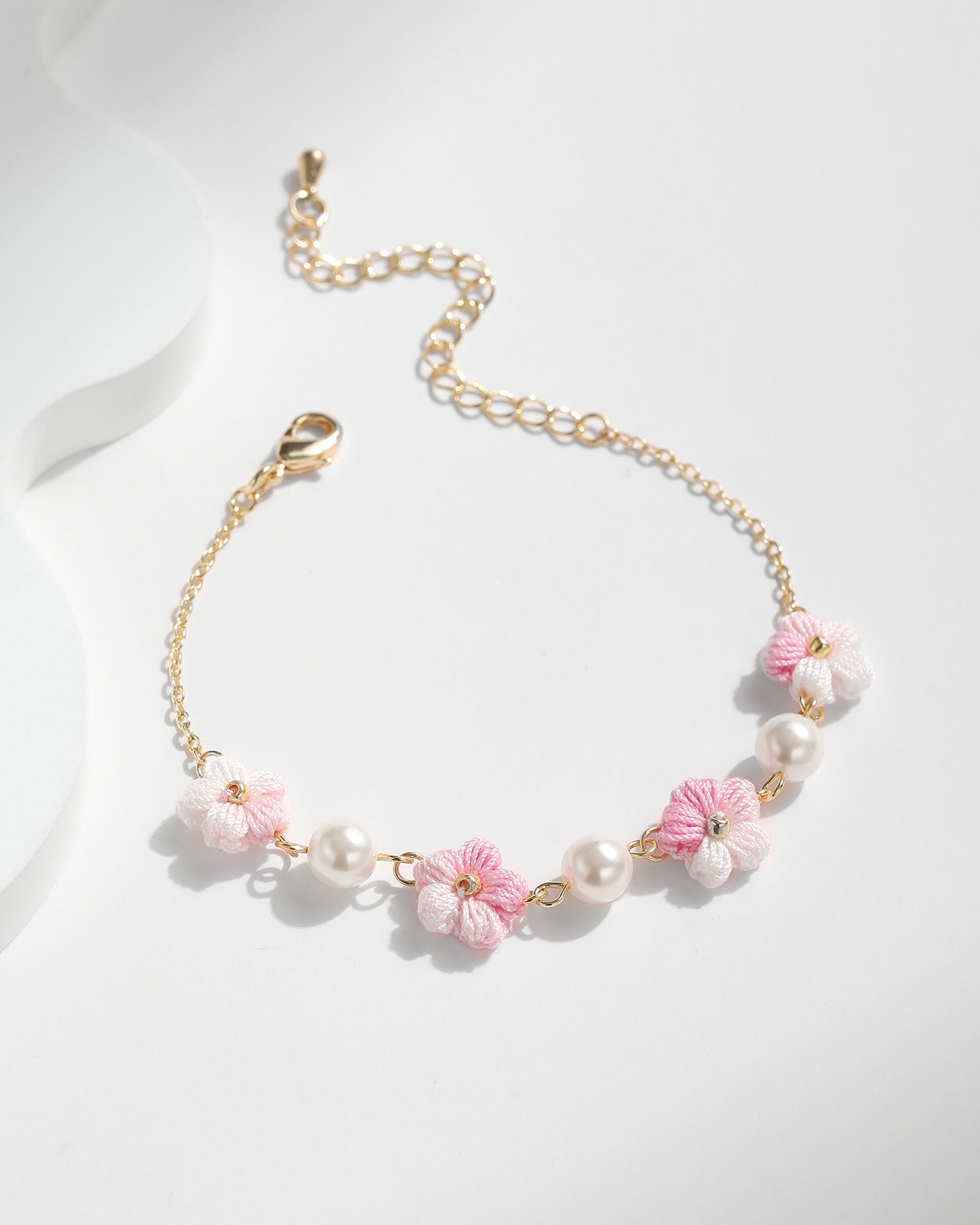 Micro Crochet Bracelet | Puff Flowers