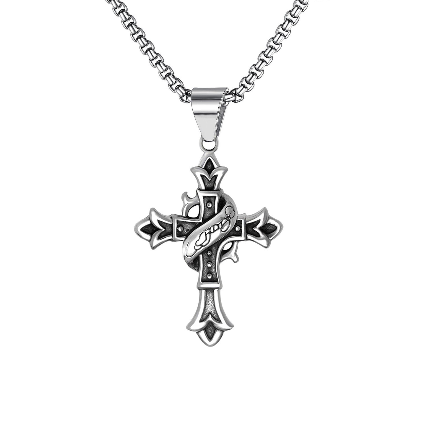 Stainless Steel Necklace | Cross theme