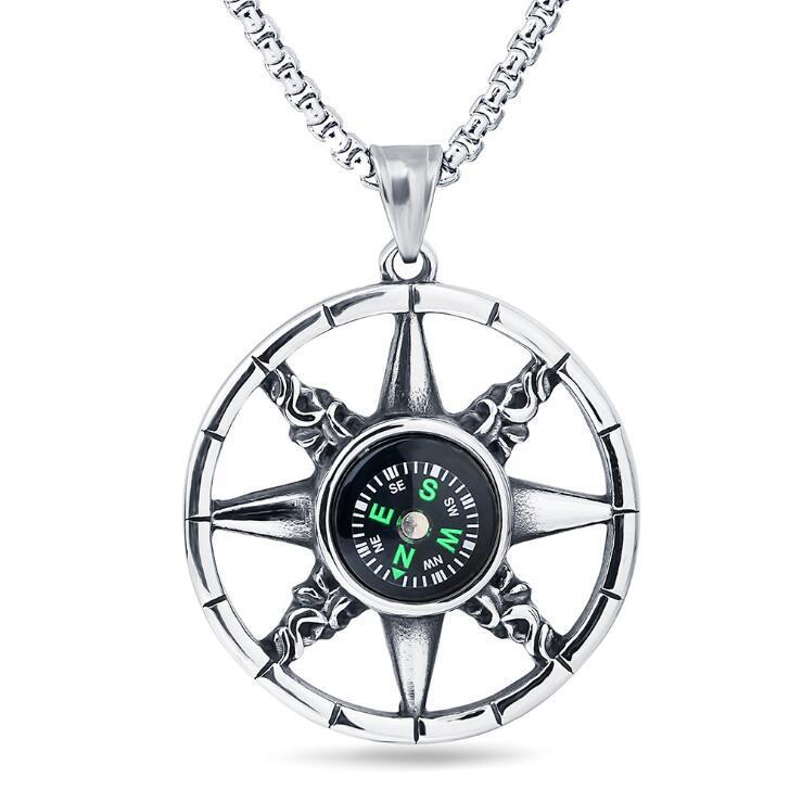 Stainless Steel Necklace | Compass