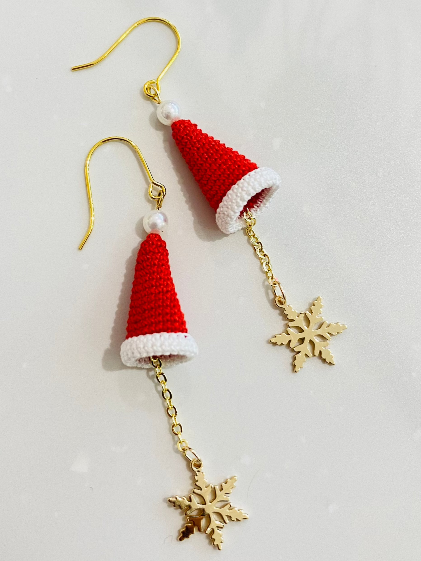 Micro Crochet Earring | Christmas Santa hat