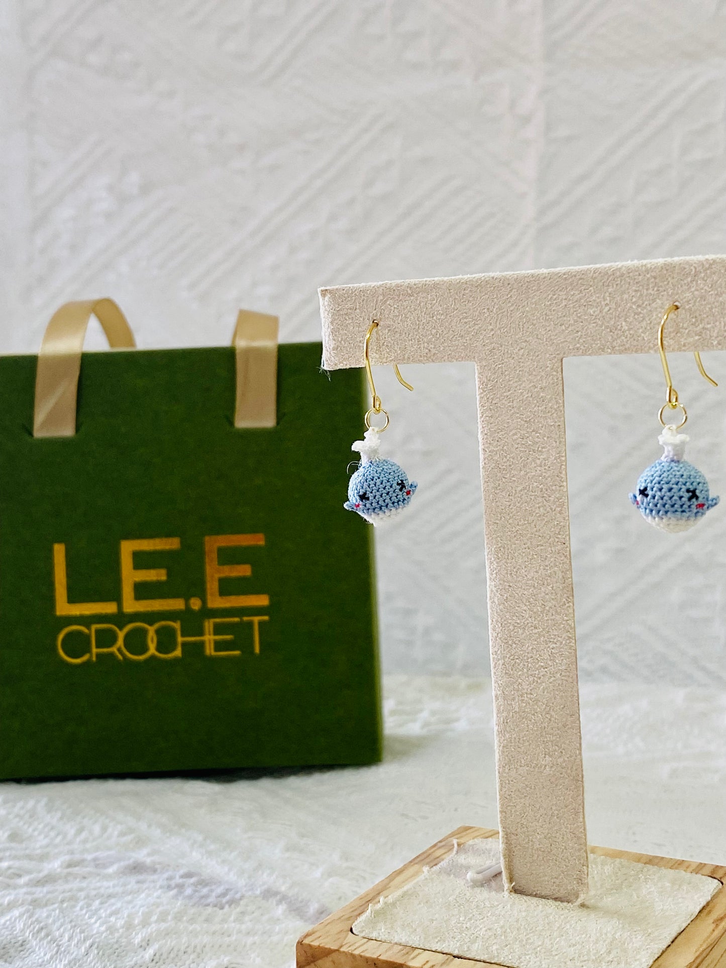 Micro Crochet Earring | Whale