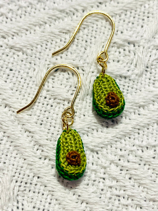 Micro Crochet Earring | Avocado