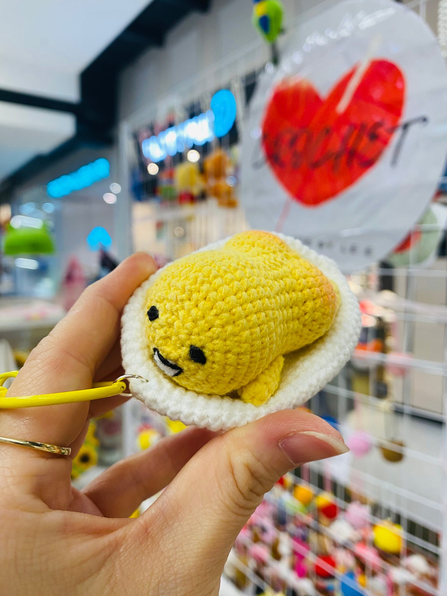 Crochet Lazy Egg Keychain | Handmade Cute Keyring | Australian Souvenir