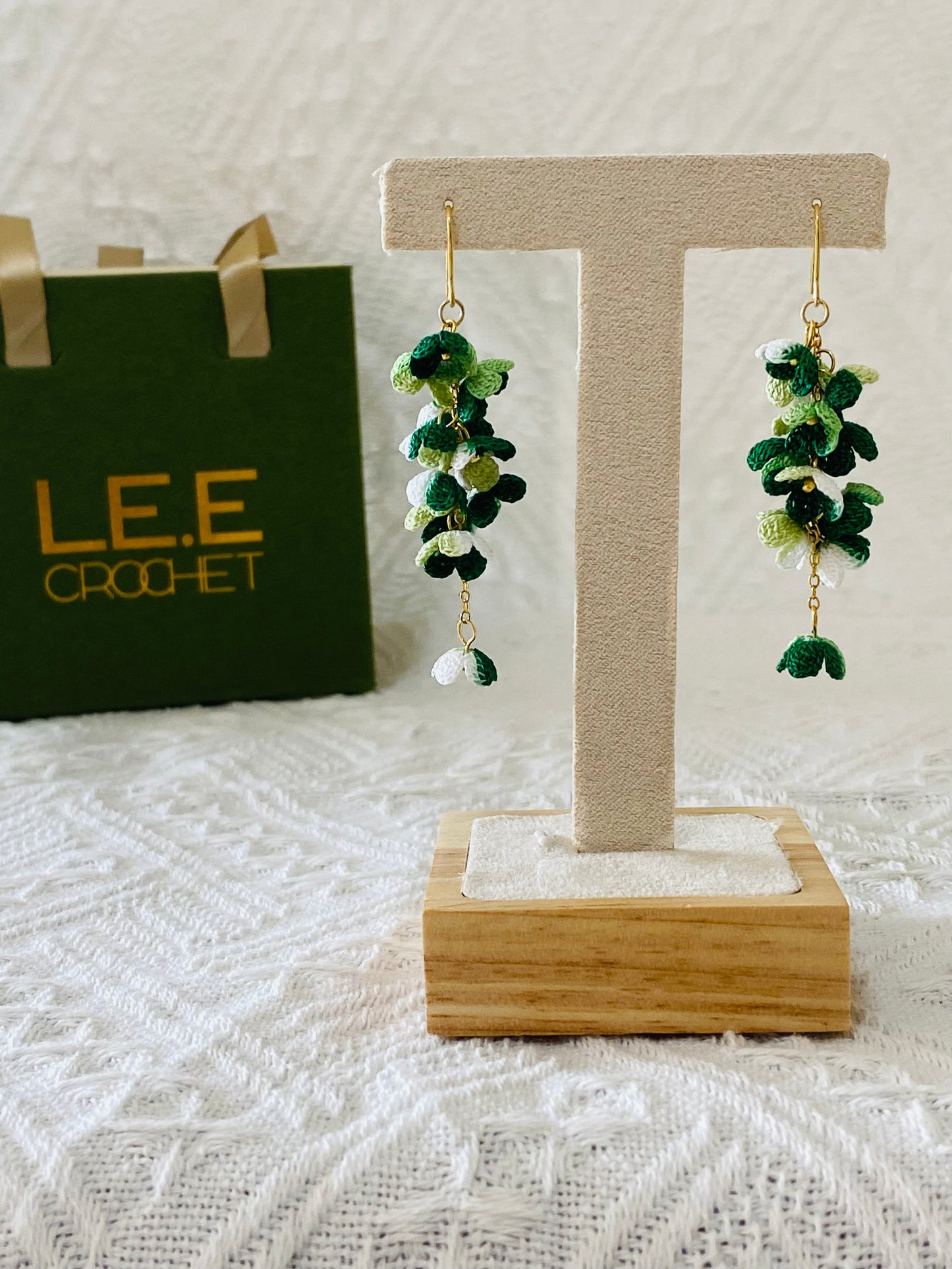 Micro Crochet Earring | Cascading Flowers