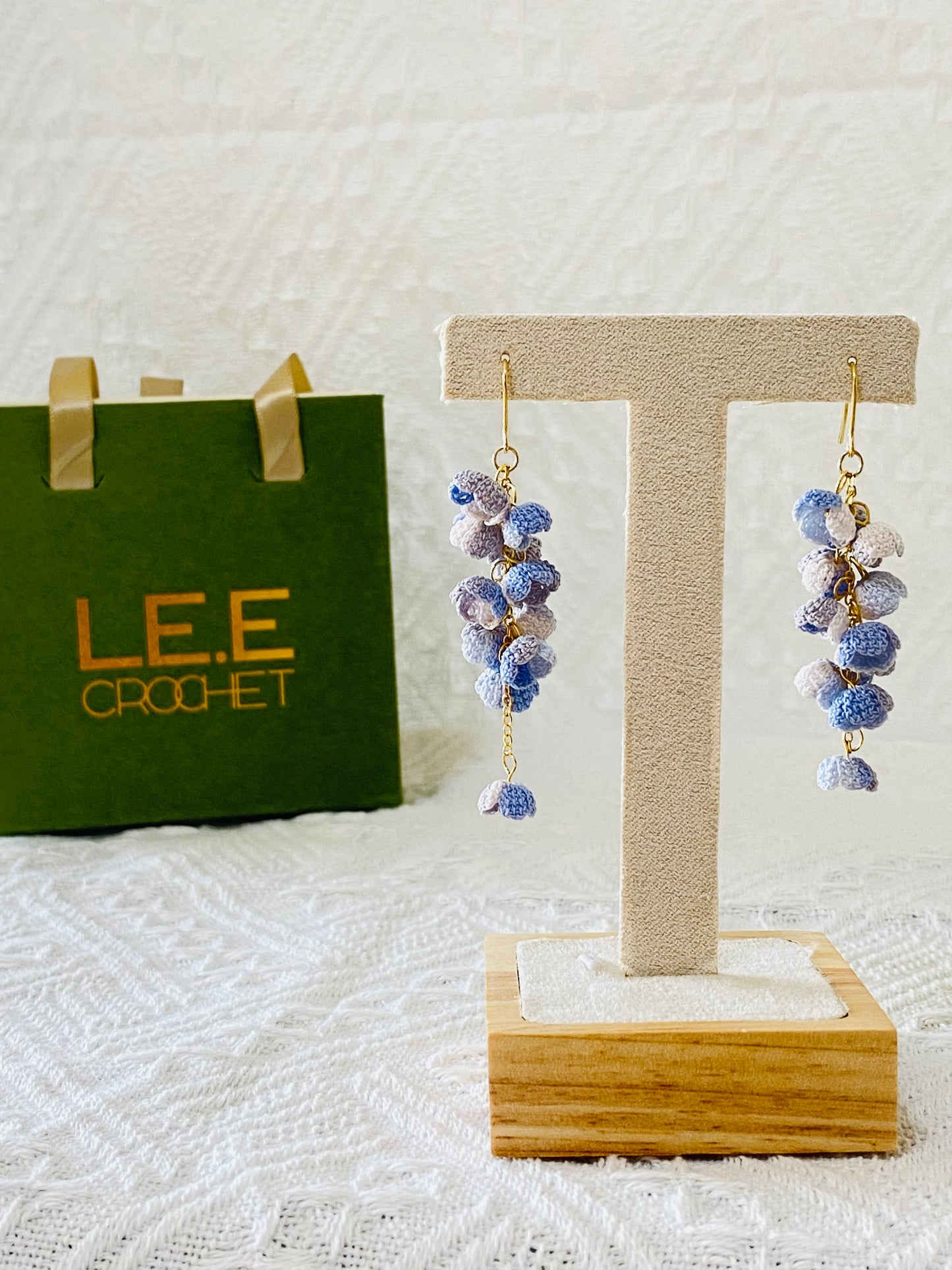 Micro Crochet Earring | Cascading Flowers