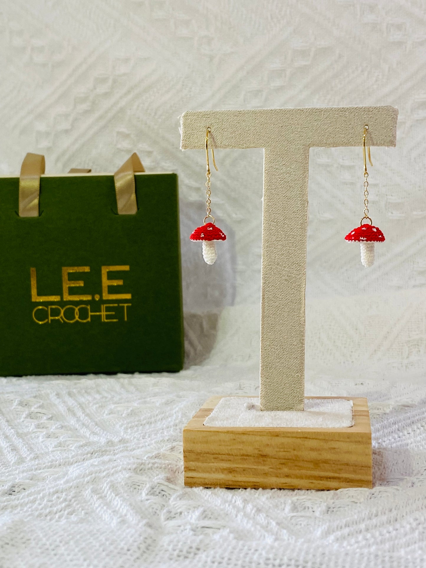 Micro Crochet Earring | Mushroom