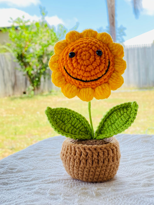 Crochet Pot Plant | Sunflower