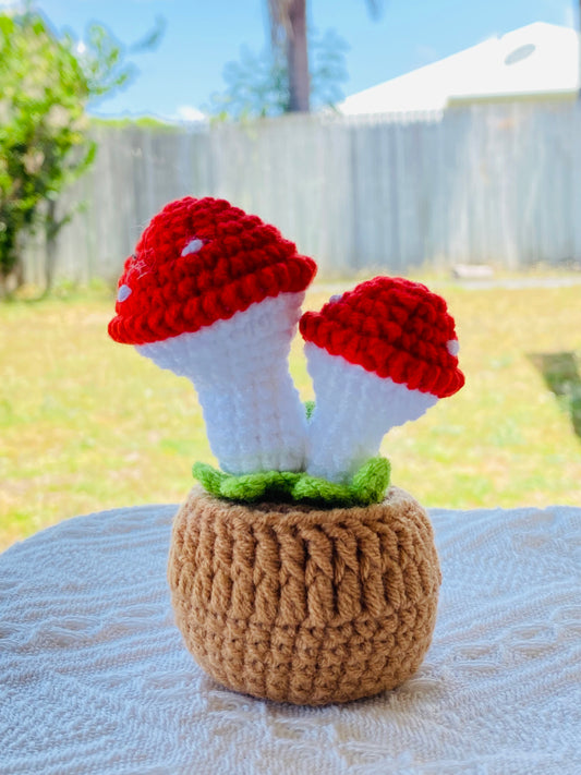 Crochet Pot Plant | Mushroom