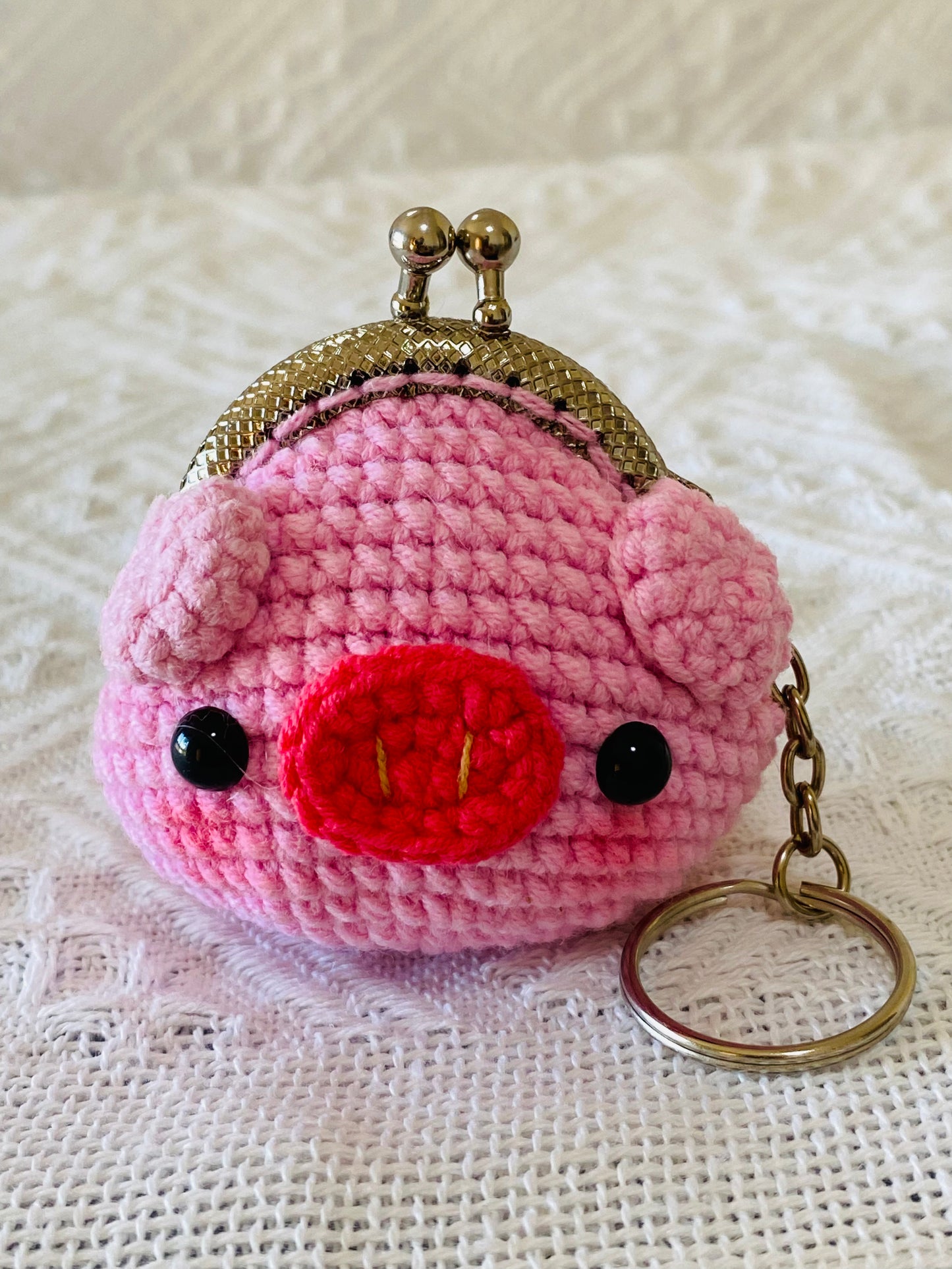 Crochet Keychains | Pig Coin Purse