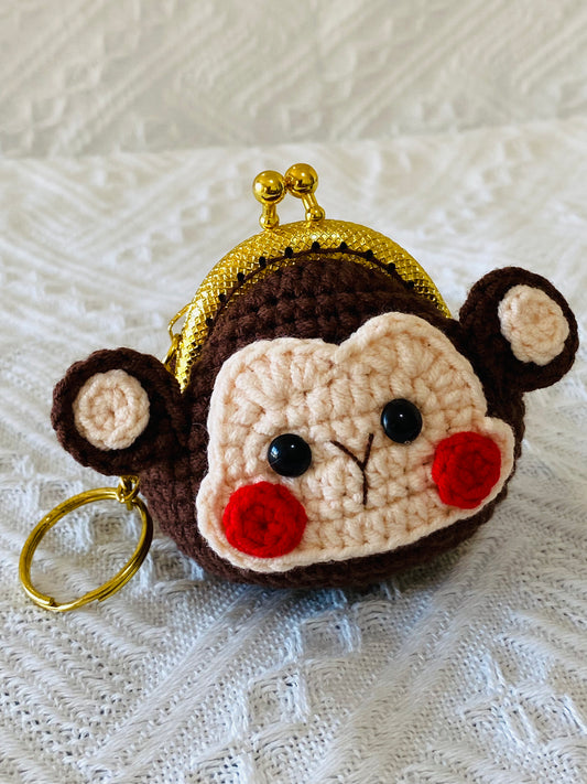 Crochet Keychains | Monkey Coin Purse