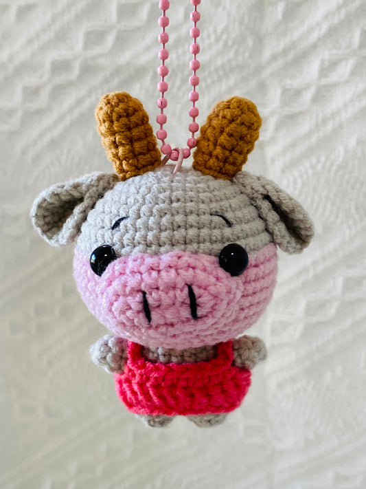 Crochet Keychains | Cow