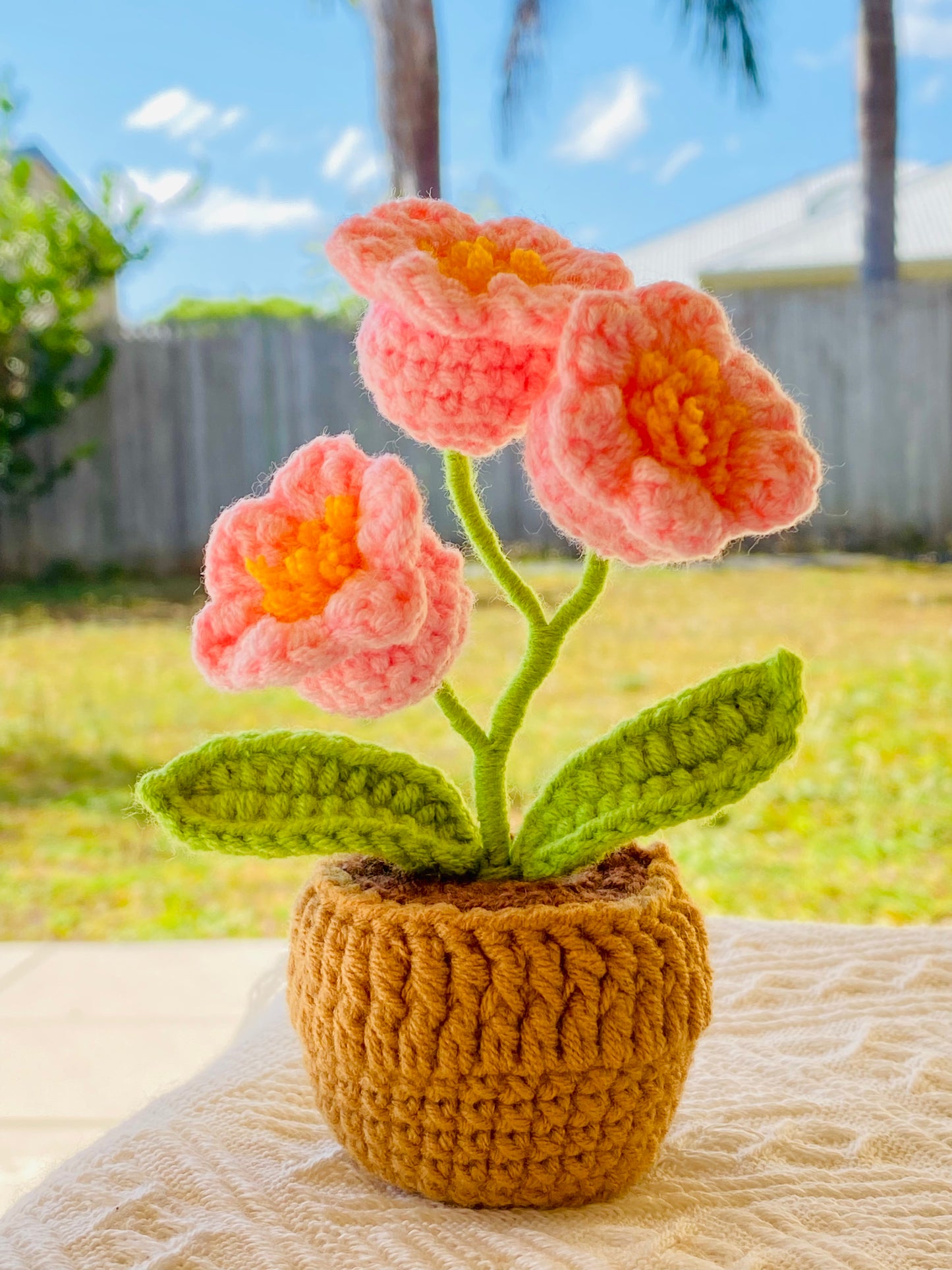 Crochet Pot Plant | Lily of the valley