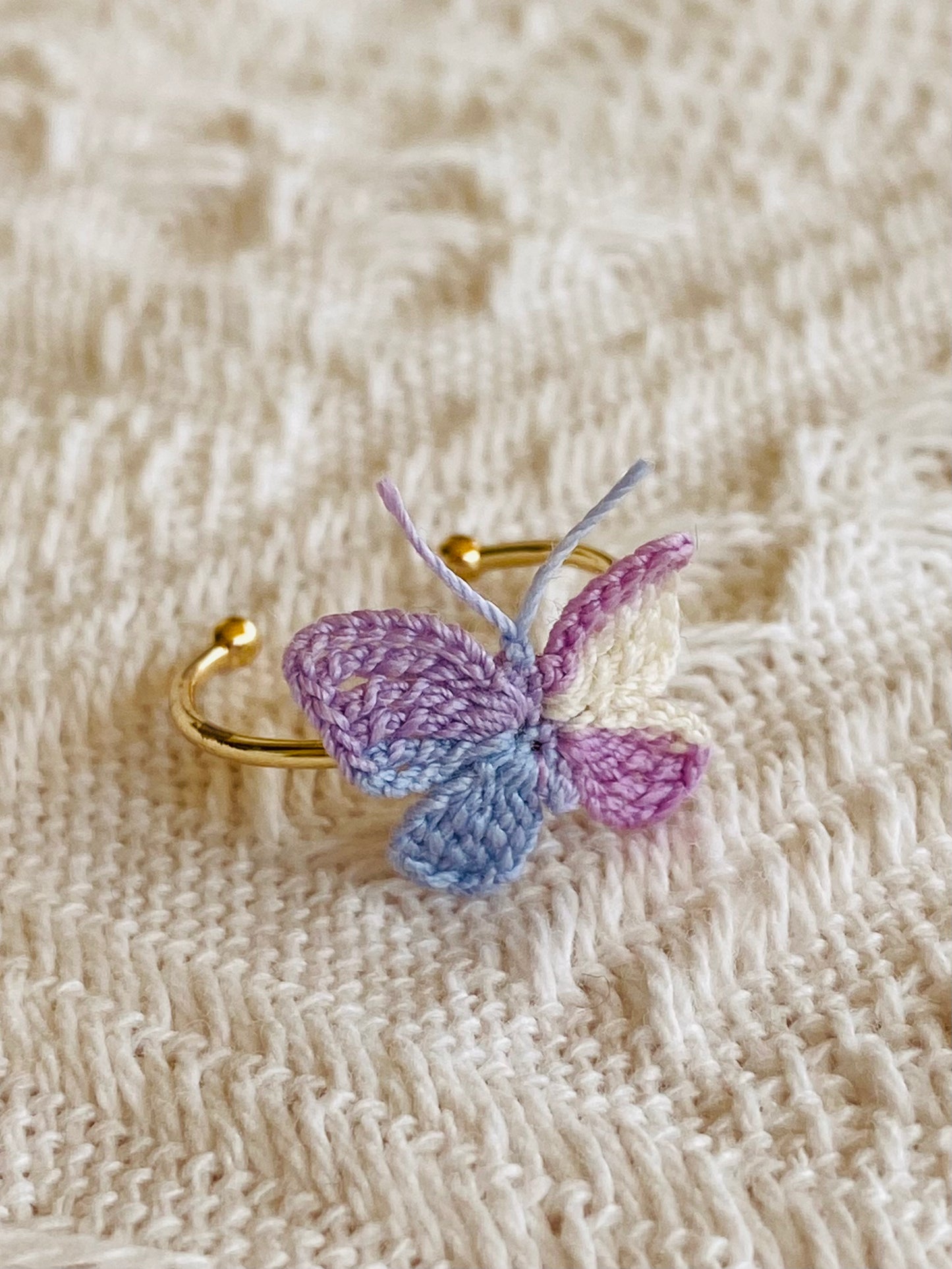 Micro Crochet Ring | Butterfly