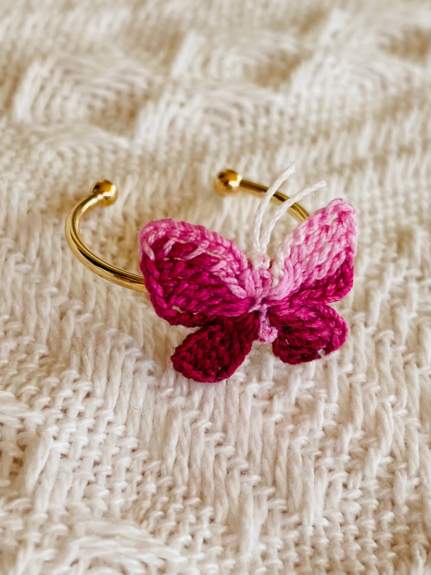 Micro Crochet Ring | Butterfly