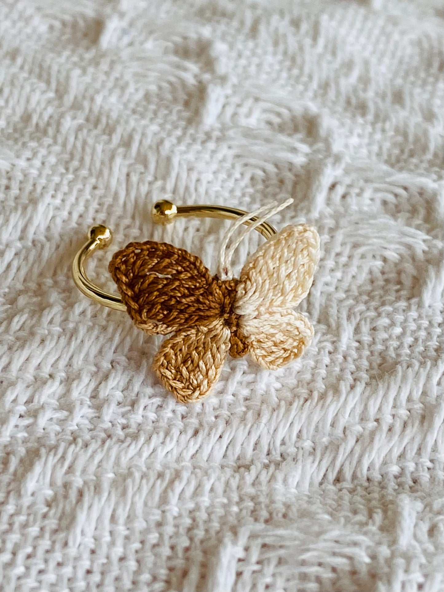 Micro Crochet Ring  | Butterfly