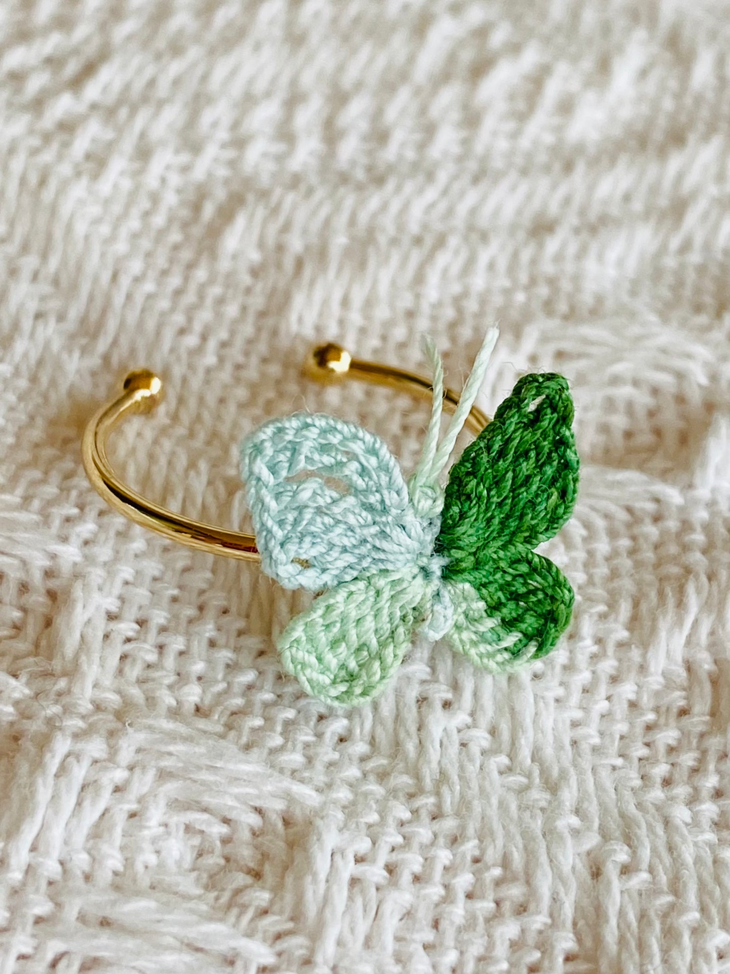 Micro Crochet Ring | Butterfly