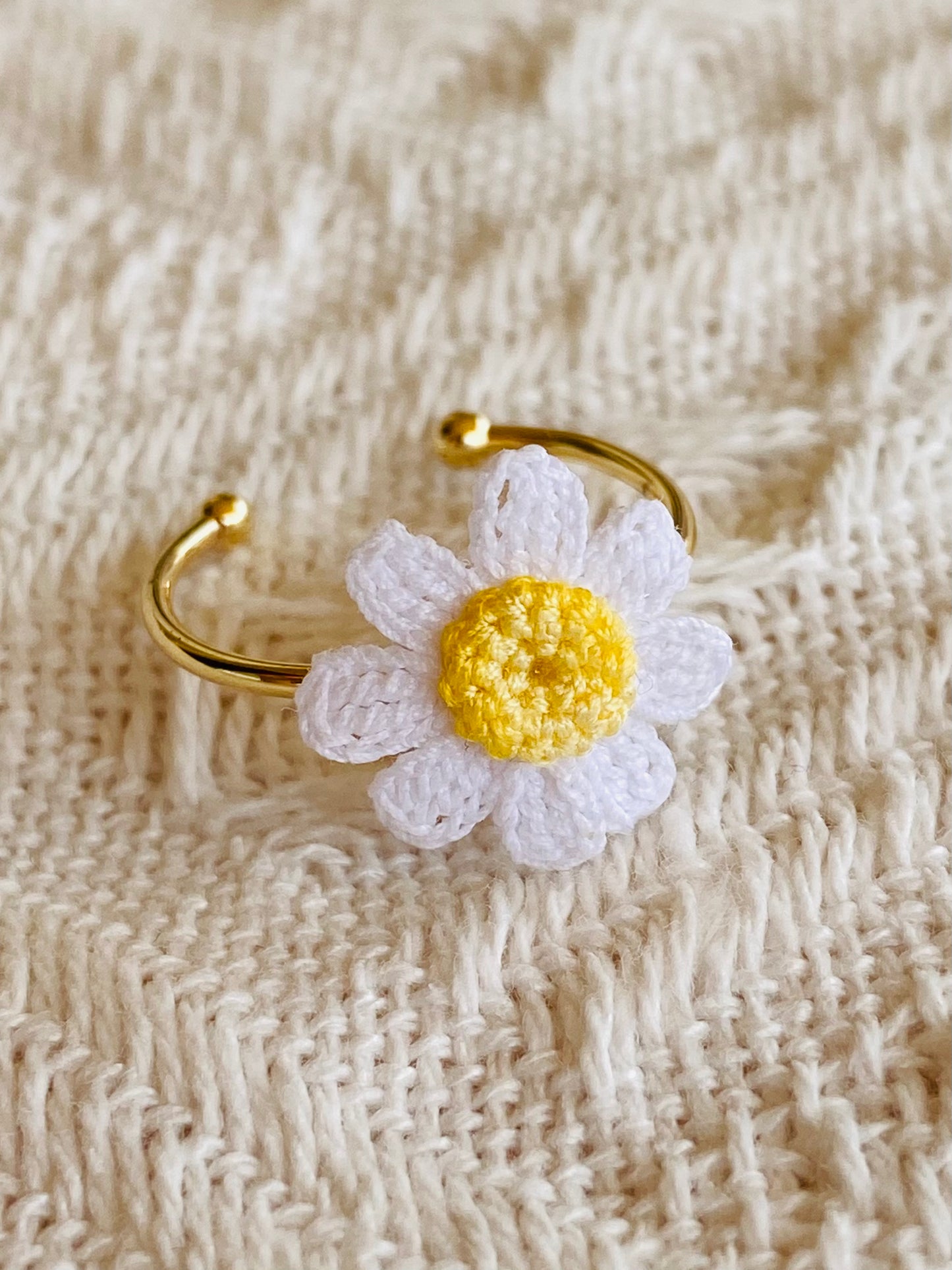Micro Crochet Ring | Multi Petaled Flower