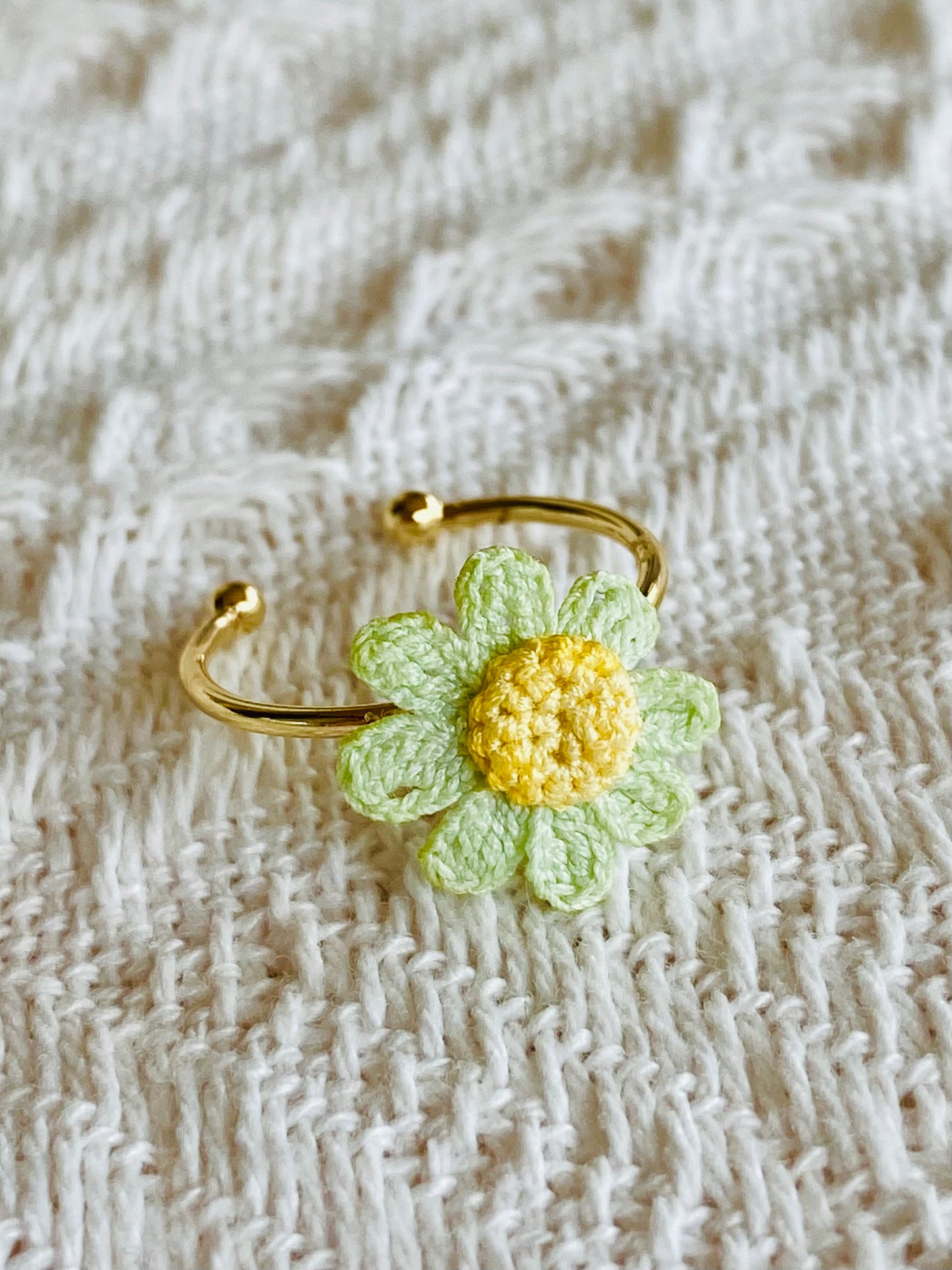 Micro Crochet Ring | Multi Petaled Flower