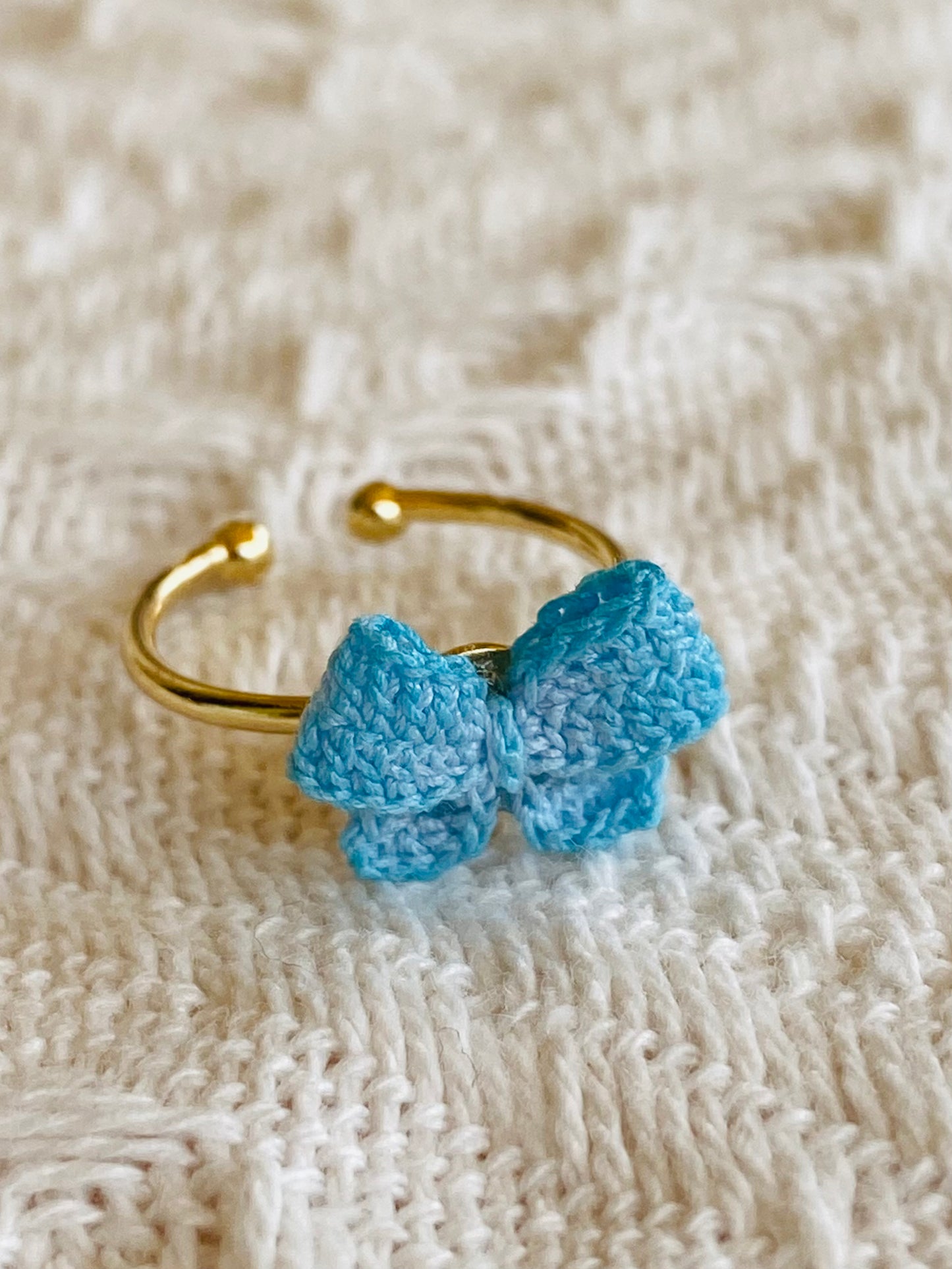 Micro Crochet Ring  | Bow