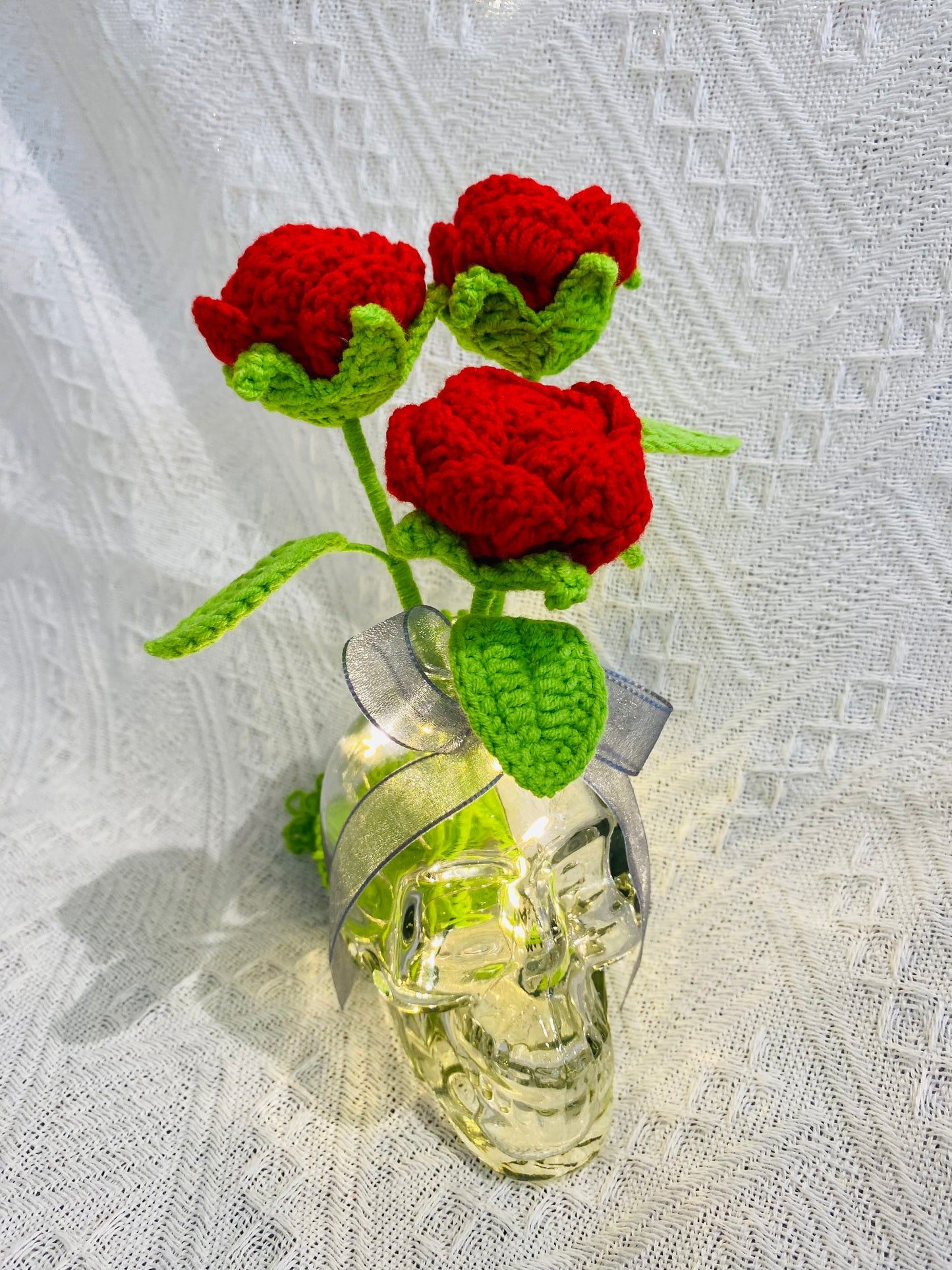 Crochet Pot Plant | Roses with Vase