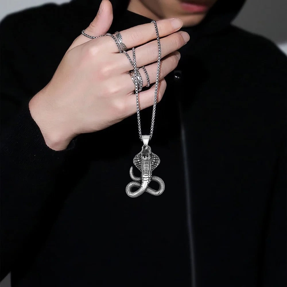 Stainless Steel Cobra Snake of King Necklace