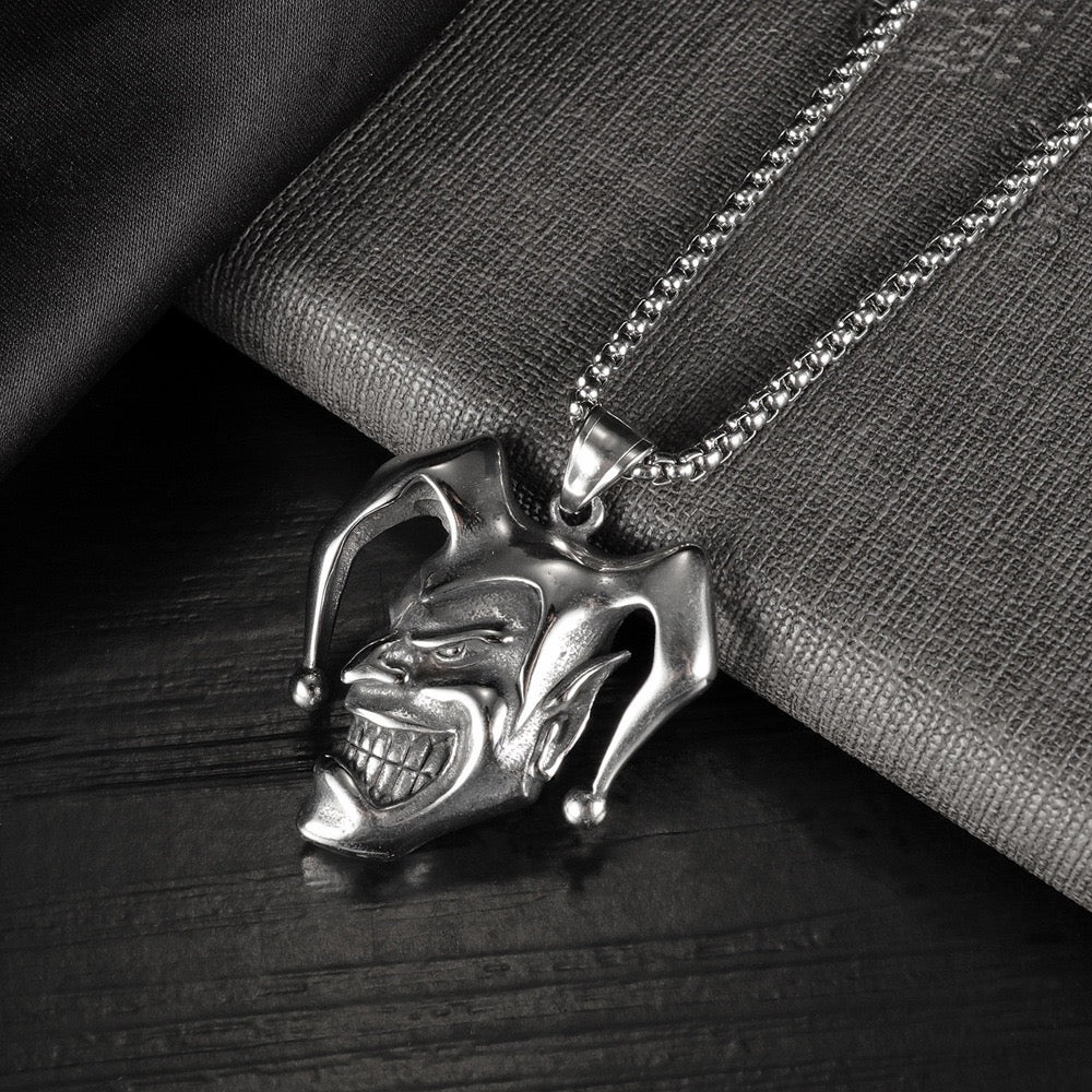 Stainless Steel Evil Clown Necklace