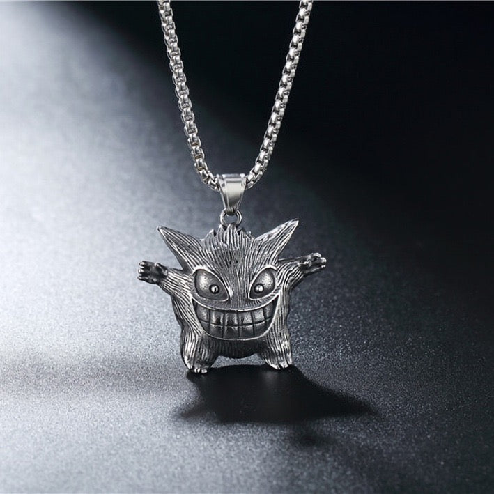 Stainless Steel Cute Funny Gengar Necklace