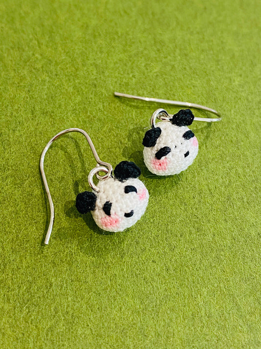 Micro Crochet Earring | Panda