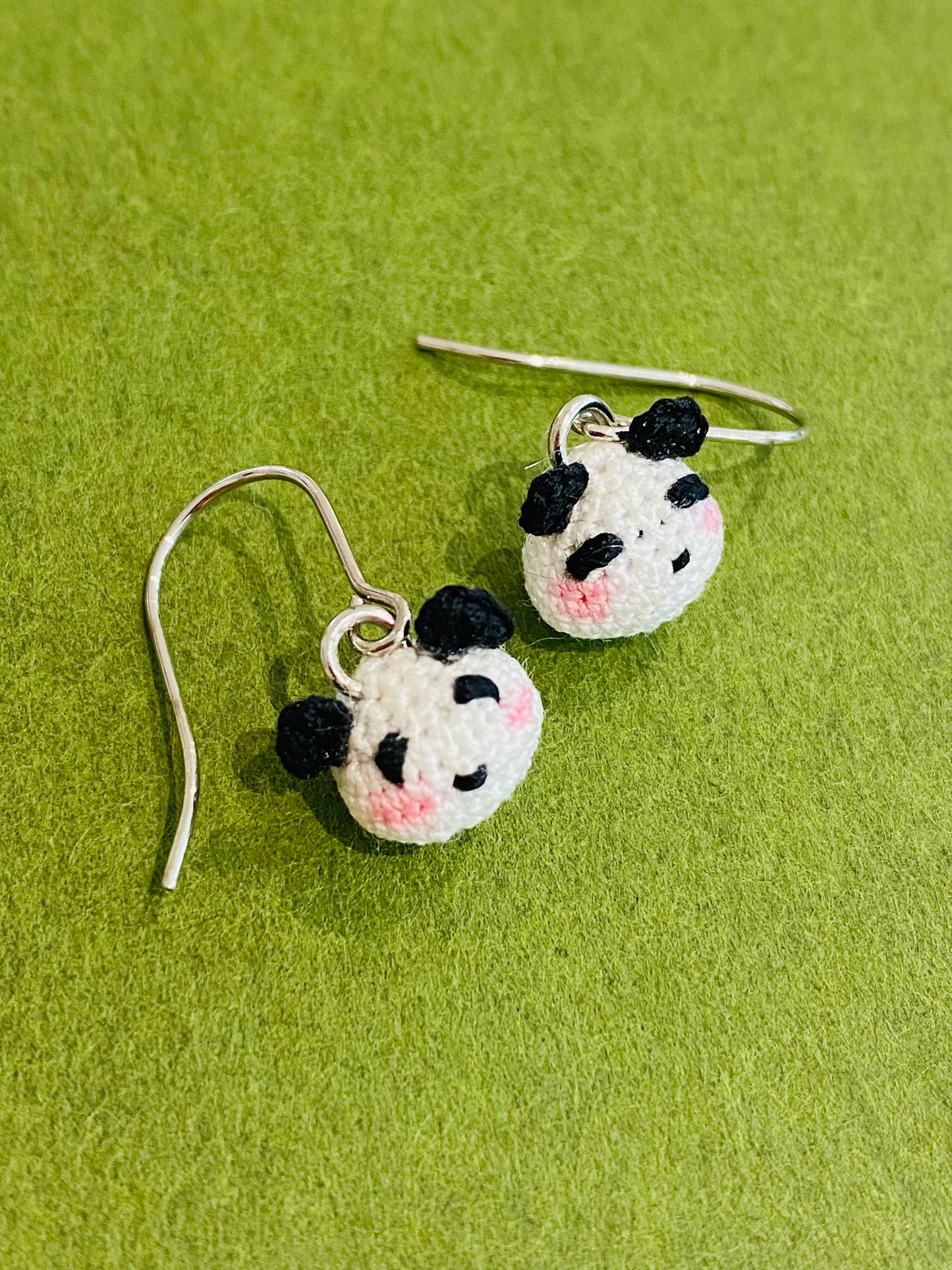 Micro Crochet Earring | Panda