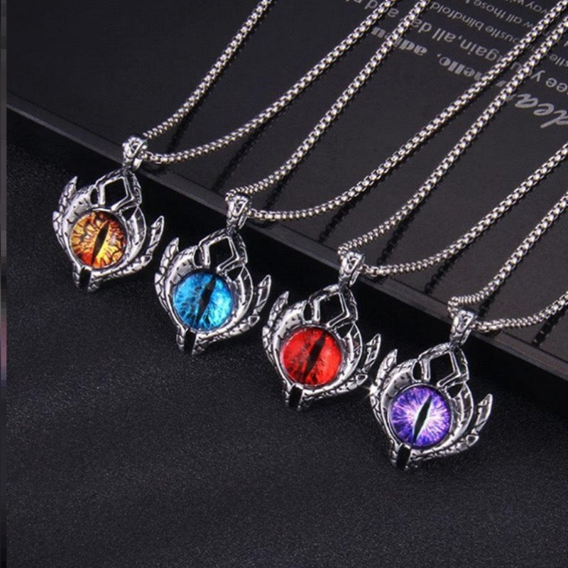 Stainless Steel Third Eye Dragon's eye Necklace