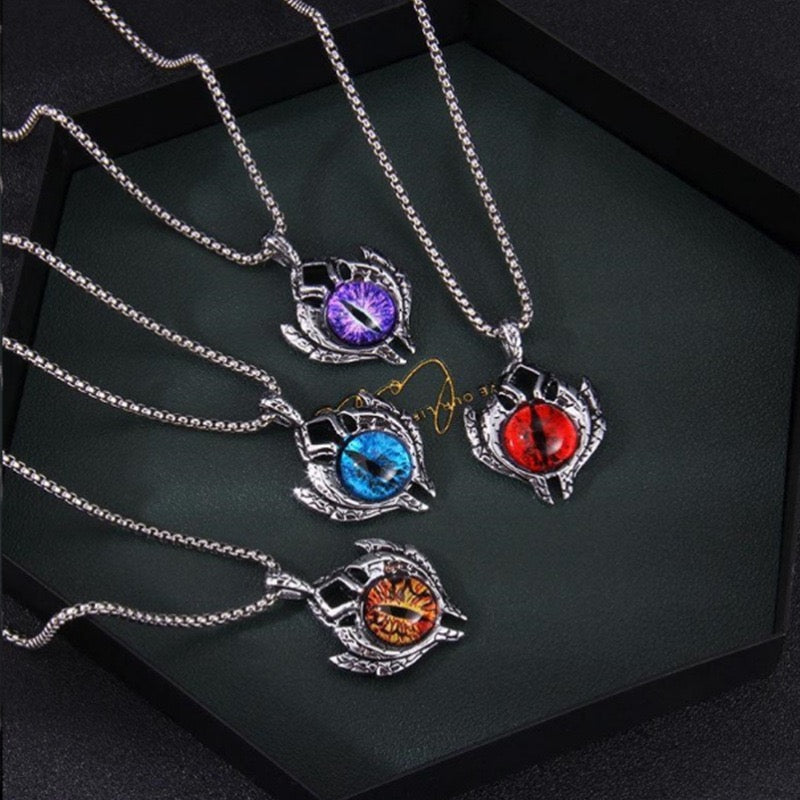 Stainless Steel Third Eye Dragon's eye Necklace