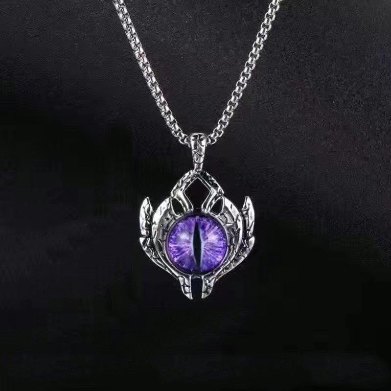 Stainless Steel Third Eye Dragon's eye Necklace