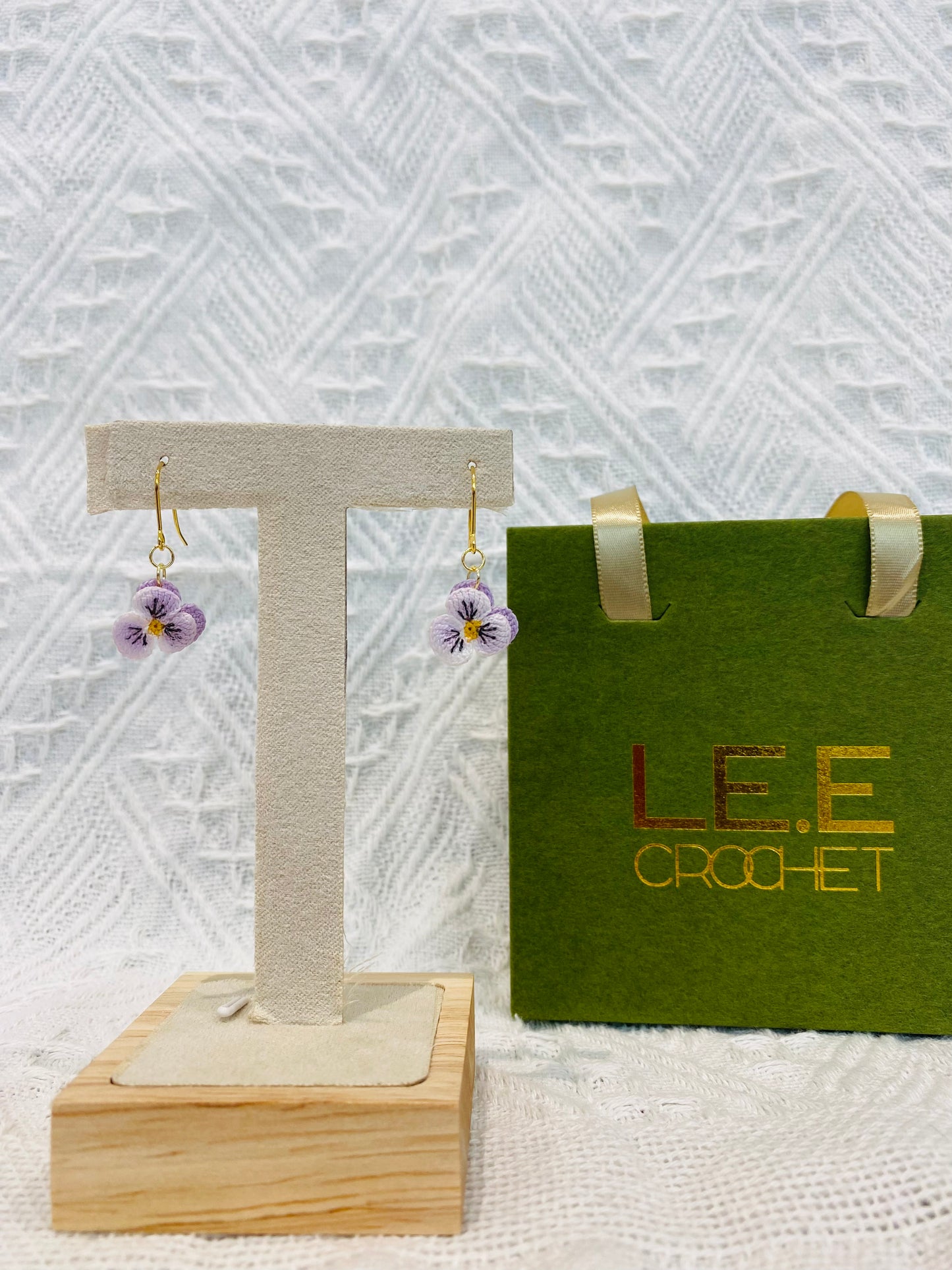 Micro Crochet Earring | Pansy