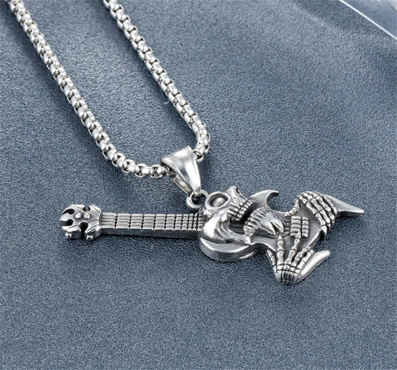 Stainless Steel Playful Dolphins Necklace