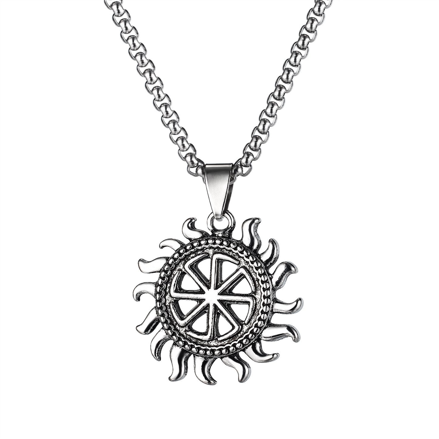 Stainless Steel Necklace | Sun theme