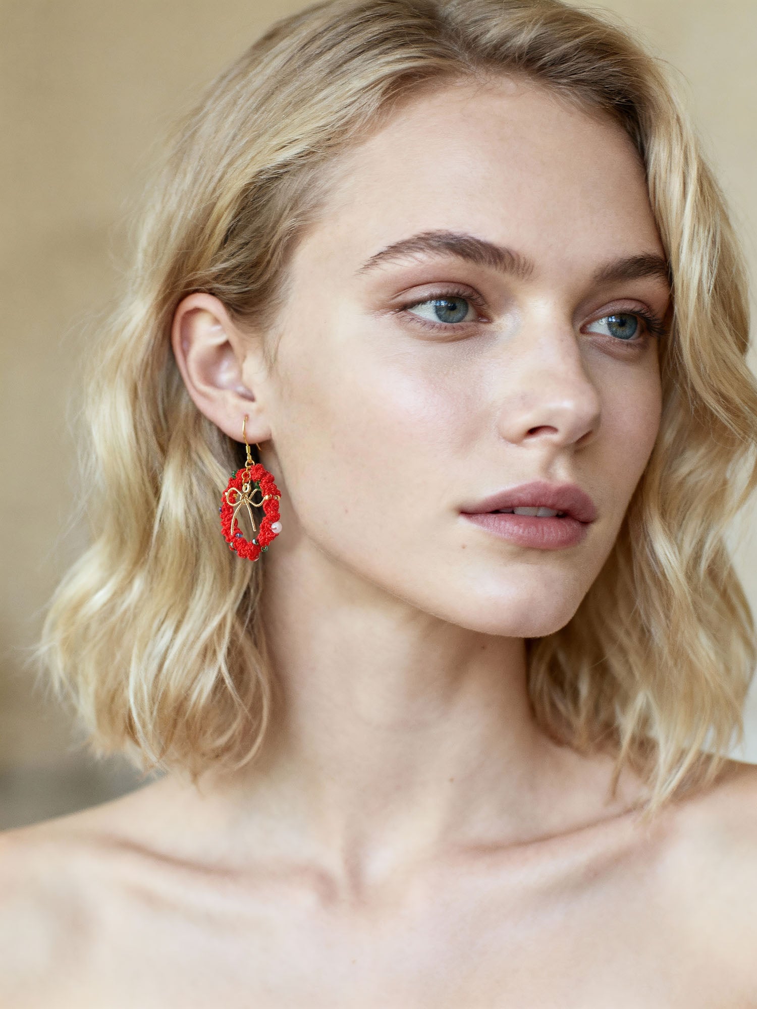 Micro Crochet Earrings | Christmas Wreaths