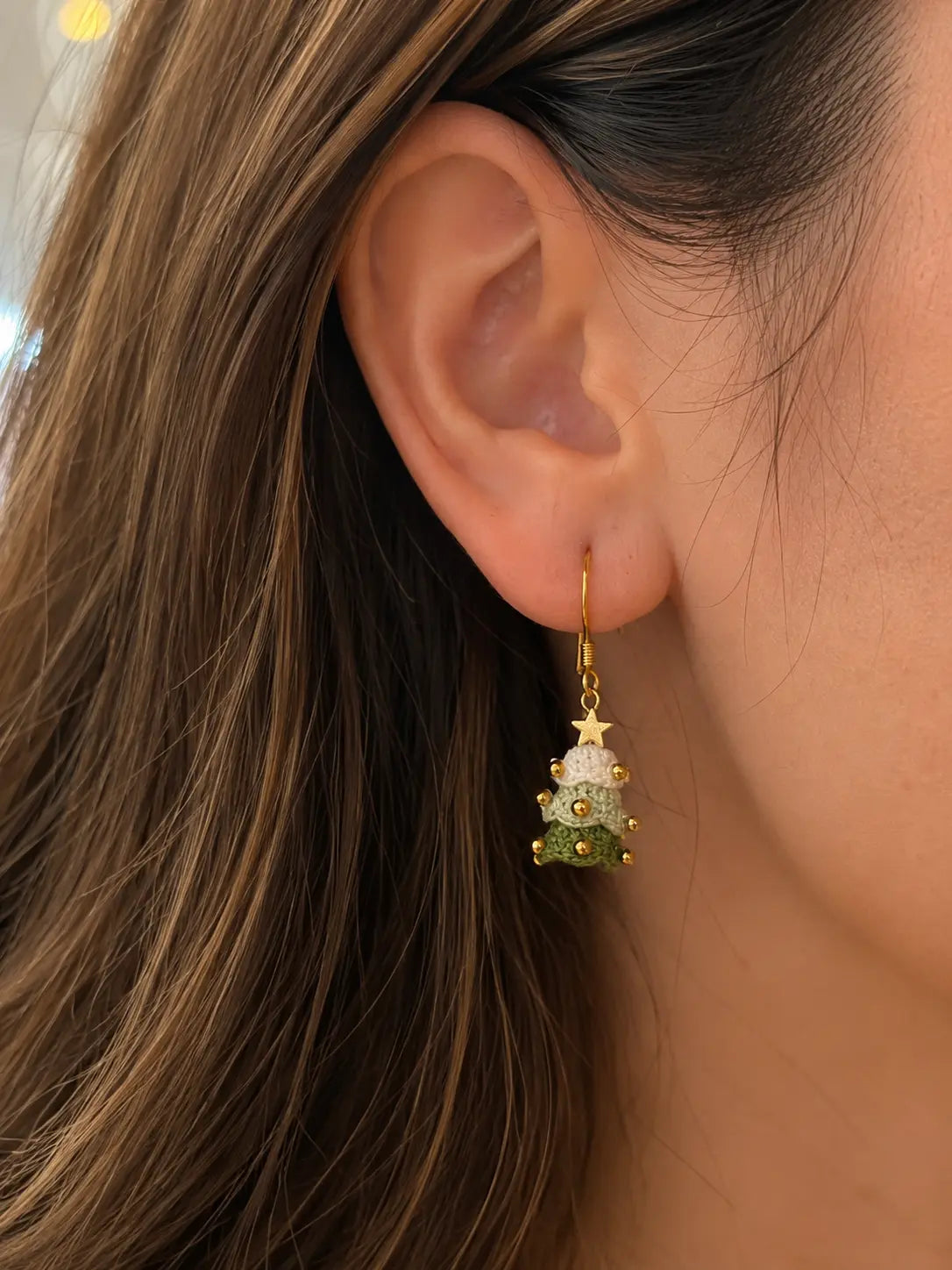 Cute Christmas Tree Drop Earrings