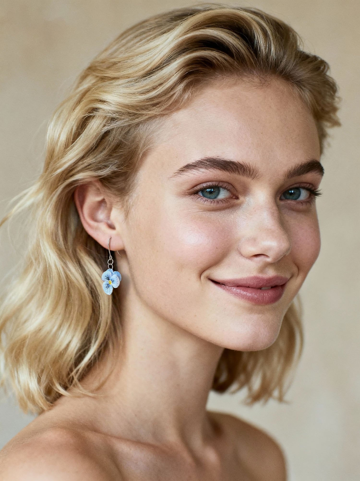 Micro Crochet Earrings |  Pansy